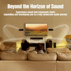 Hiwill A41 Pro 320W 4.1-kanavainen äänipalkki Dolby Atmos 3D-tilaääni langallinen subwoofer