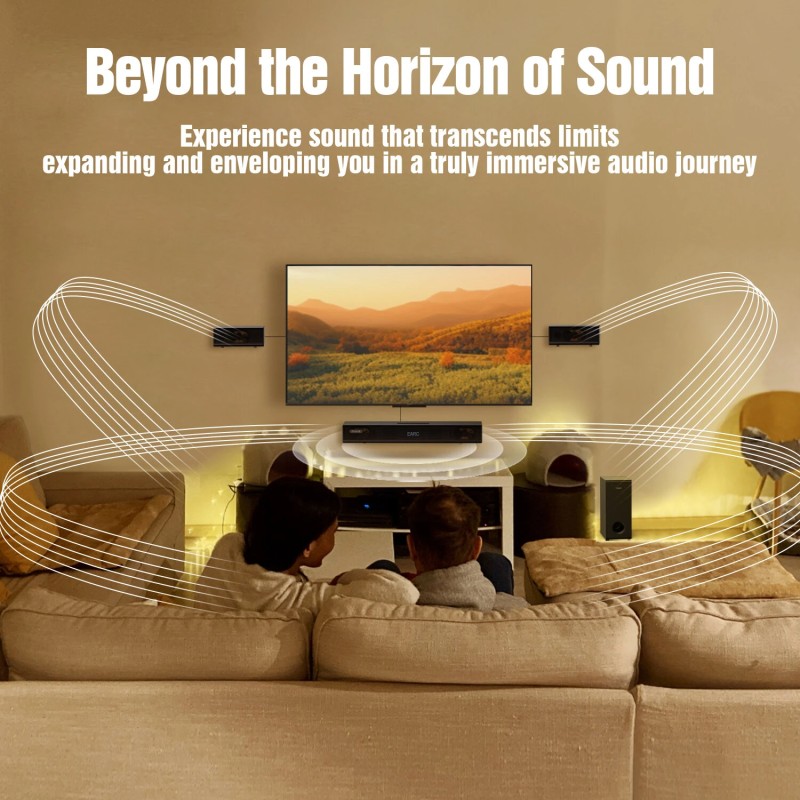 Hiwill A41 Pro 320W 4.1-kanavainen äänipalkki Dolby Atmos 3D-tilaääni langallinen subwoofer