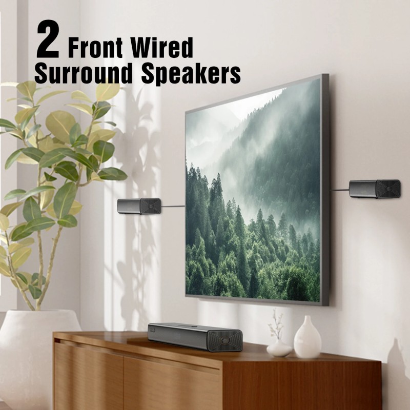 Hiwill A41 Pro 320W 4.1-kanavainen äänipalkki Dolby Atmos 3D-tilaääni langallinen subwoofer