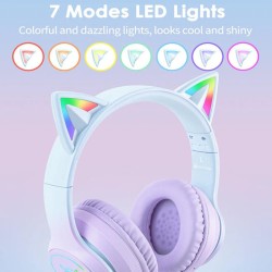ONIKUMA B90 langattomat RGB-kissankorvakuulokkeet Bluetooth 40mm HiFi-bassolla 55h toisto