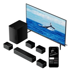 Ultimea Poseidon D70 410W 7,1-kanavainen äänipalkki 4 surround-kaiutinta ja langaton 6,5 tuuman subwooferi