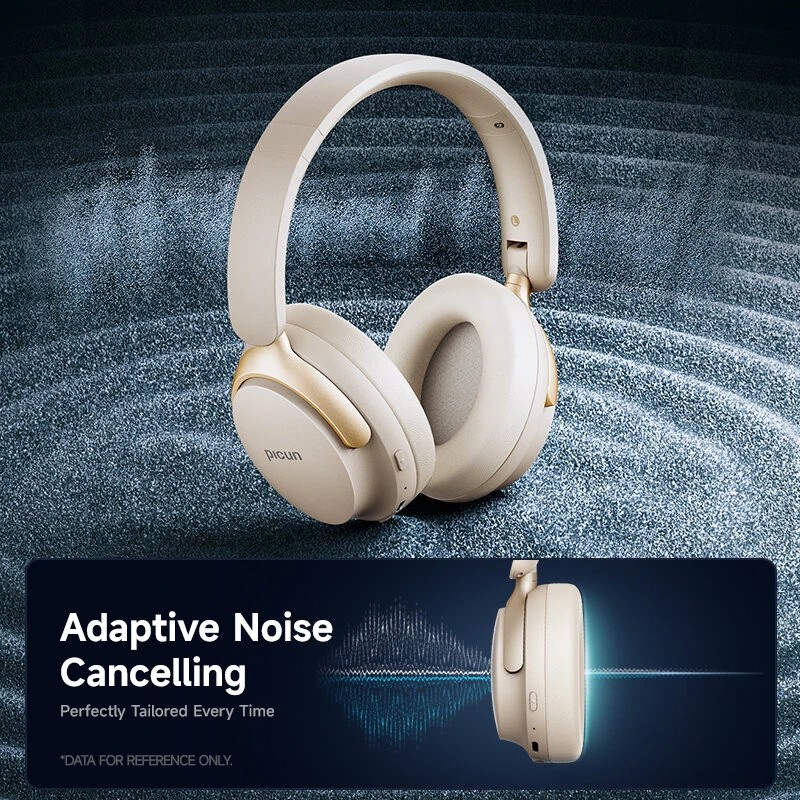 PICUN NC60 langattomat kuulokkeet ANC Bluetooth 5.4 40mm HiFi-basso 4 mikrofonia 130h akunkesto