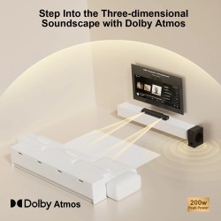 Hiwill A21 Dolby Atmos 200 watin 2.1-kanavainen äänipalkki ulkoisella subwooferilla