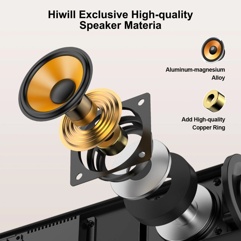 Hiwill A21 Dolby Atmos 200 watin 2.1-kanavainen äänipalkki ulkoisella subwooferilla