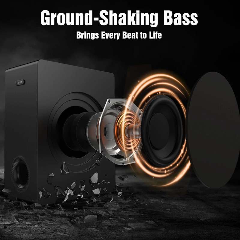 Hiwill A312 Dolby Atmos 3.1.2-kanavainen 400W äänipalkki subwooferilla Bluetoothilla