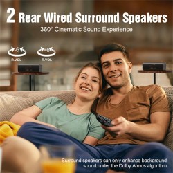 Hiwill A512 5.1.2-kanavainen 360° Dolby Atmos äänipalkki ja 6,5 tuuman subwoofer