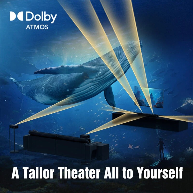 Hiwill A512 5.1.2-kanavainen 360° Dolby Atmos äänipalkki ja 6,5 tuuman subwoofer