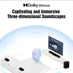 Hiwill A51 Dolby Atmos 5.1-kanavainen 380W äänipalkki bassokaiutin ja takakaiuttimet eARC Bluetooth