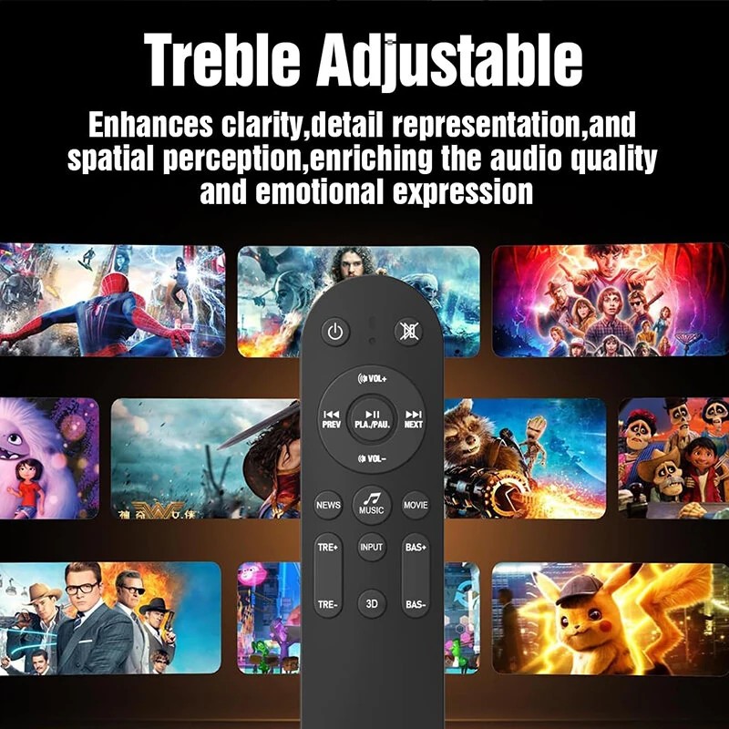 Hiwill A51 Dolby Atmos 5.1-kanavainen 380W äänipalkki bassokaiutin ja takakaiuttimet eARC Bluetooth