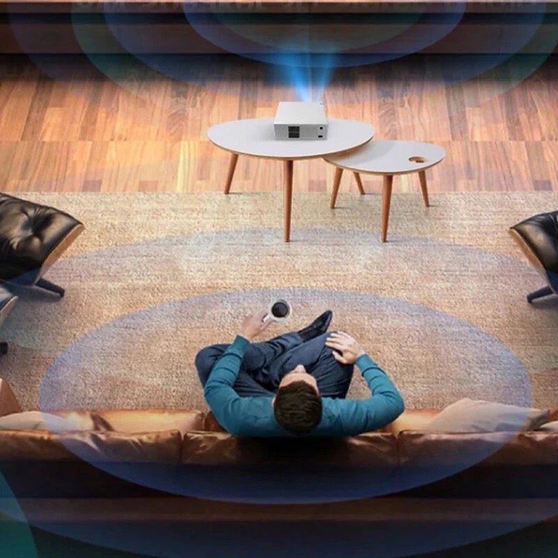 ThundeaL TD95W kannettava 1080p projektori 16000 lumenia automaattitarkennus trapetsikorjaus WiFi6 Bluetooth 5.0