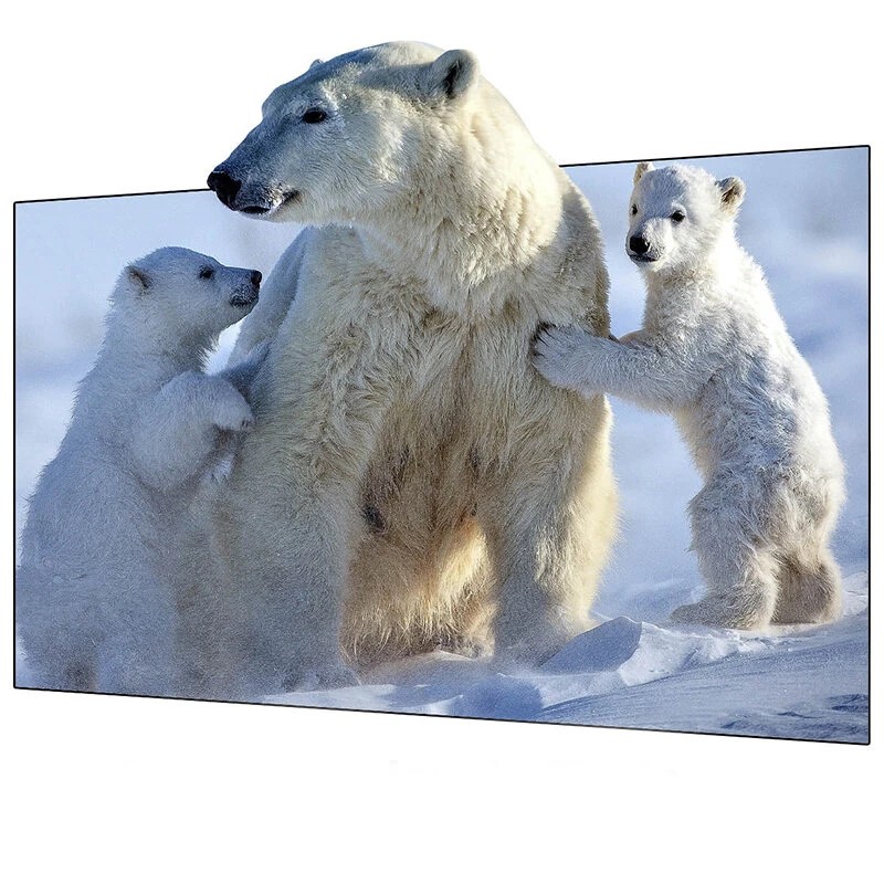 Wupro Cinema kiinteäkehyksinen harmaa kristallinäyttö 16:9-kuvasuhde 1,8-vahvistus 92–130 tuumaa