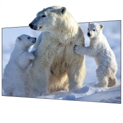 Wupro Cinema kiinteäkehyksinen harmaa kristallinäyttö kotiteatteri 16:9 4K 3D 92–130 tuumaa