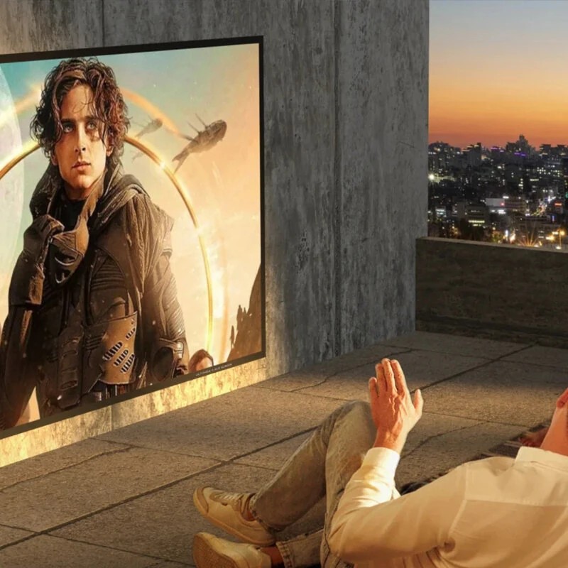 ULTIMEA E-ALR 100 tuumaa taitettava 2,0-vahvistus 80% ympäristönvalon hylkivä kotiteatteri valkokangas