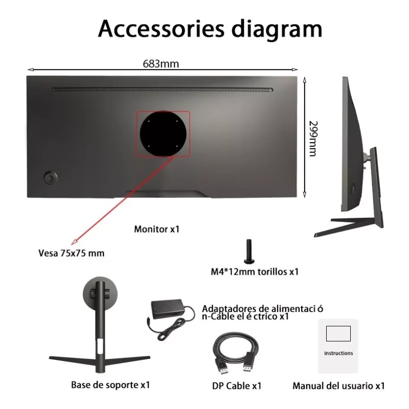 FYHXele FY29Q2H 29 tuuman pelimonitori laajakuvanäyttö 21:9 IPS WFHD 200Hz 1ms DP HDMI