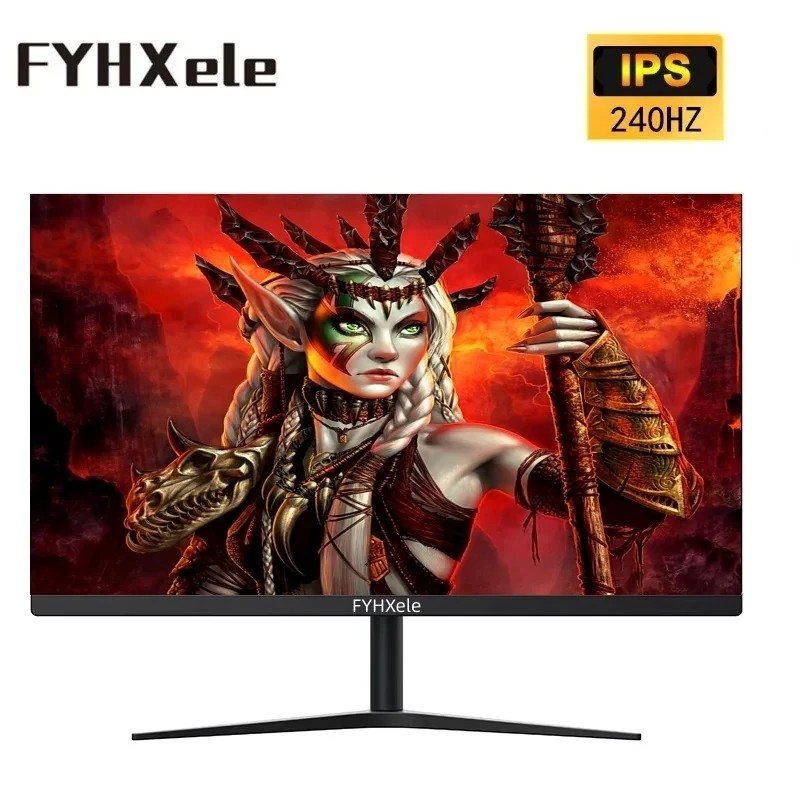 FYHXele FY24FH PRO 24 tuuman 240 hertsiä täysteräväpiirto pelinäyttö IPS paneeli DP HDMI liitännät FreeSync G Sync