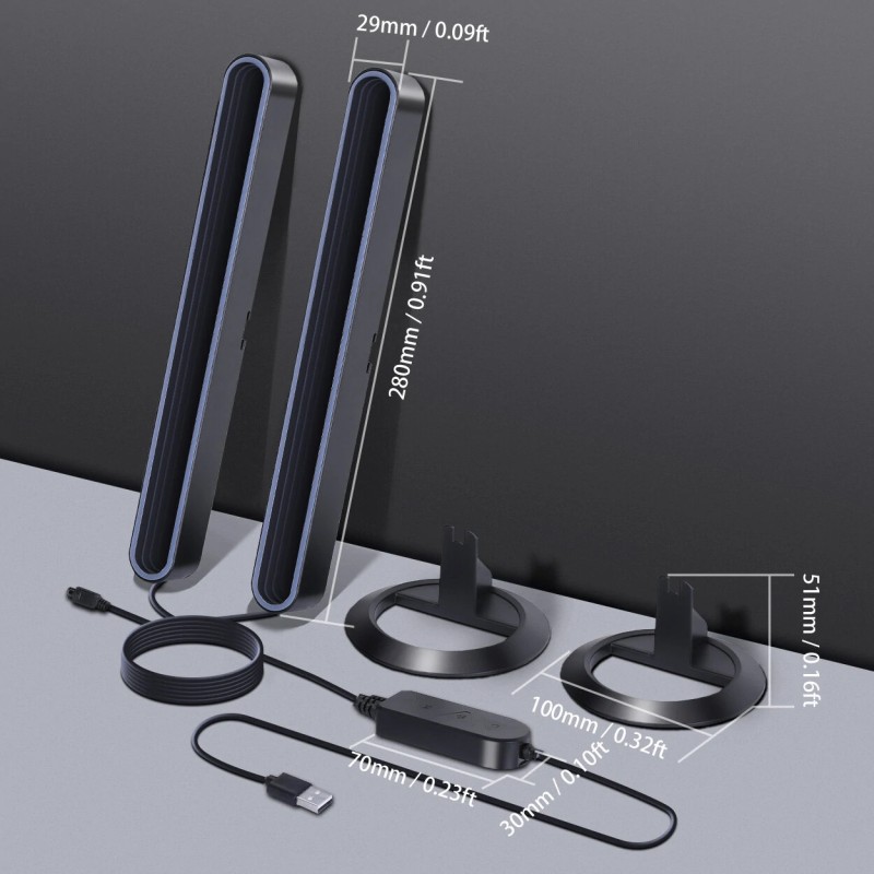 BlitzWolf BW-AL1 monivärinen langaton pelimonitorin tunnelmavalo sovellusohjauksella
