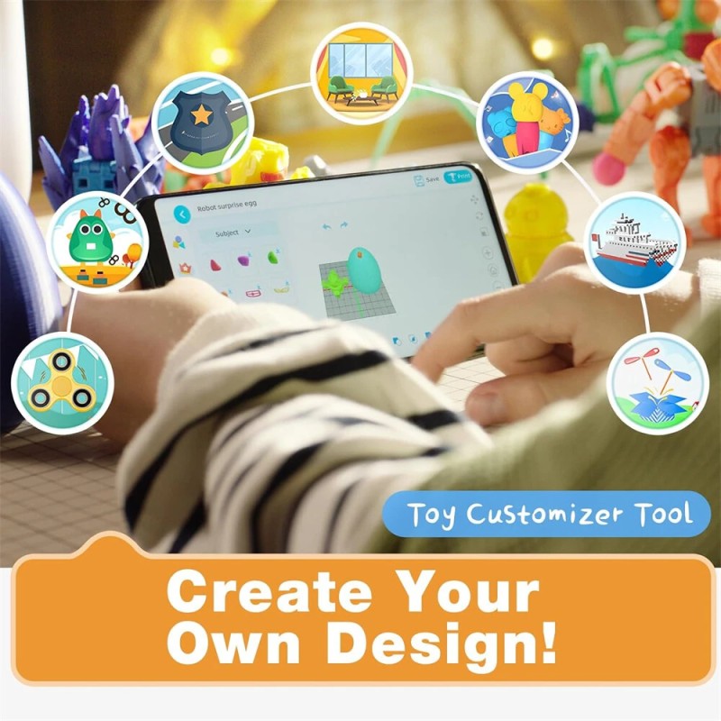 AOSEED X-MAKER JOY lapsiystävällinen suljettu 3D-tulostin tarkka 0,05 mm jopa 200 mm/s PLA-yhteensopiva