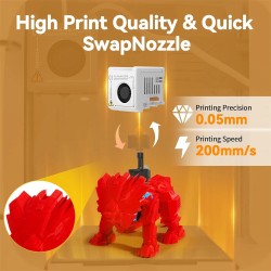 AOSEED X-MAKER JOY lapsiystävällinen suljettu 3D-tulostin tarkka 0,05 mm jopa 200 mm/s PLA-yhteensopiva