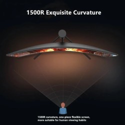 FYHXele 34 tuuman kaareva 21:9 pelinäyttö 3440×1440 165 hz va-paneeli