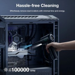 MECO ELEVERDE sähköinen ilmapuhallin langaton uudelleenkäytettävä kolmivaihteinen LED-valolla