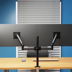 M13-2 ergonominen kahden näytön jalusta 17–32 tuumalle säädettävä kaasujousi VESA-yhteensopiva