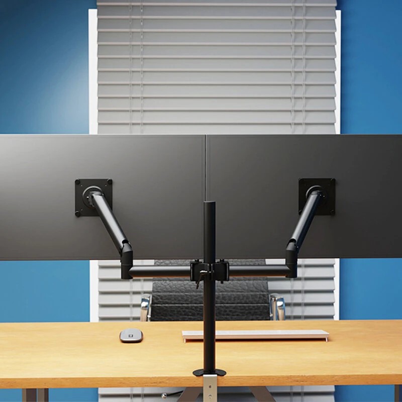 M13-2 ergonominen kahden näytön jalusta 17–32 tuumalle säädettävä kaasujousi VESA-yhteensopiva