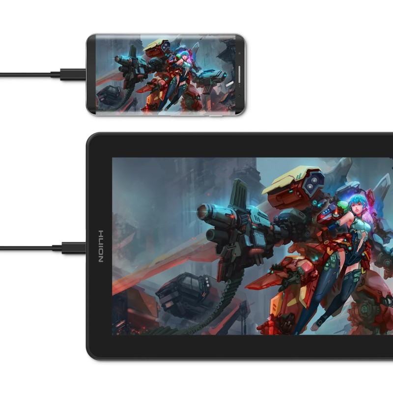 HUION Kamvas 13 piirustustabletti täyslaminoitu näyttö 8192-tasoinen paineherkkyys kallistustuki säädettävä jalusta