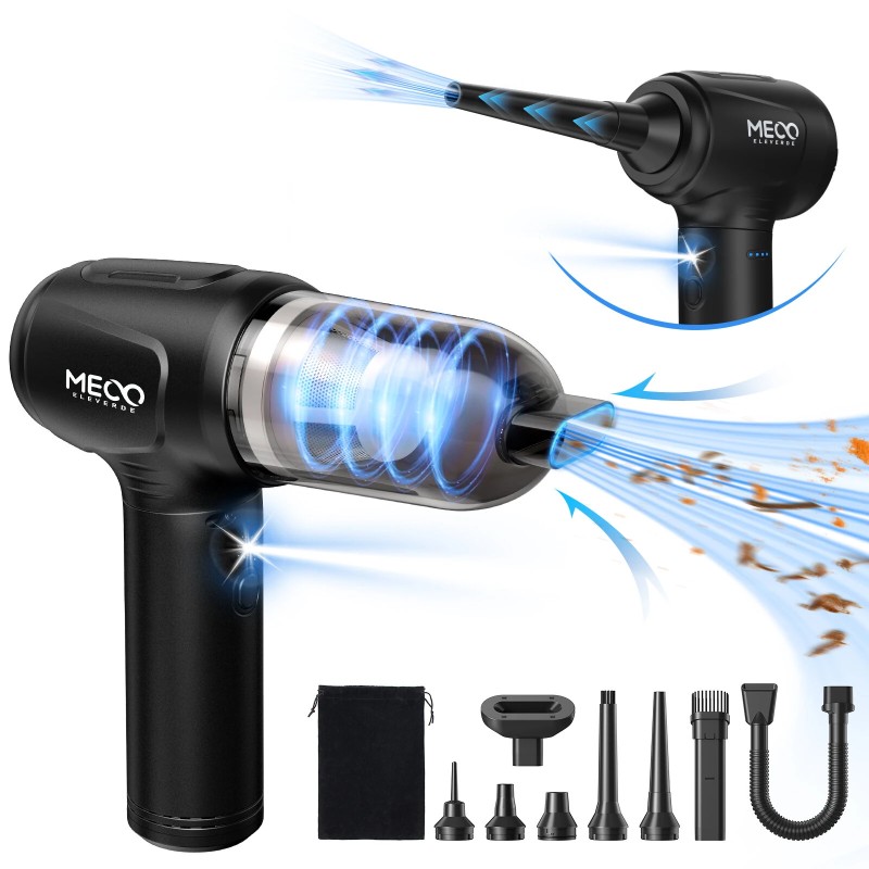 MEVC1 nelitoiminen ilmapuhallin ja pölynimuri vahva imu 16 kilopascalia 110000 kierrosta minuutissa