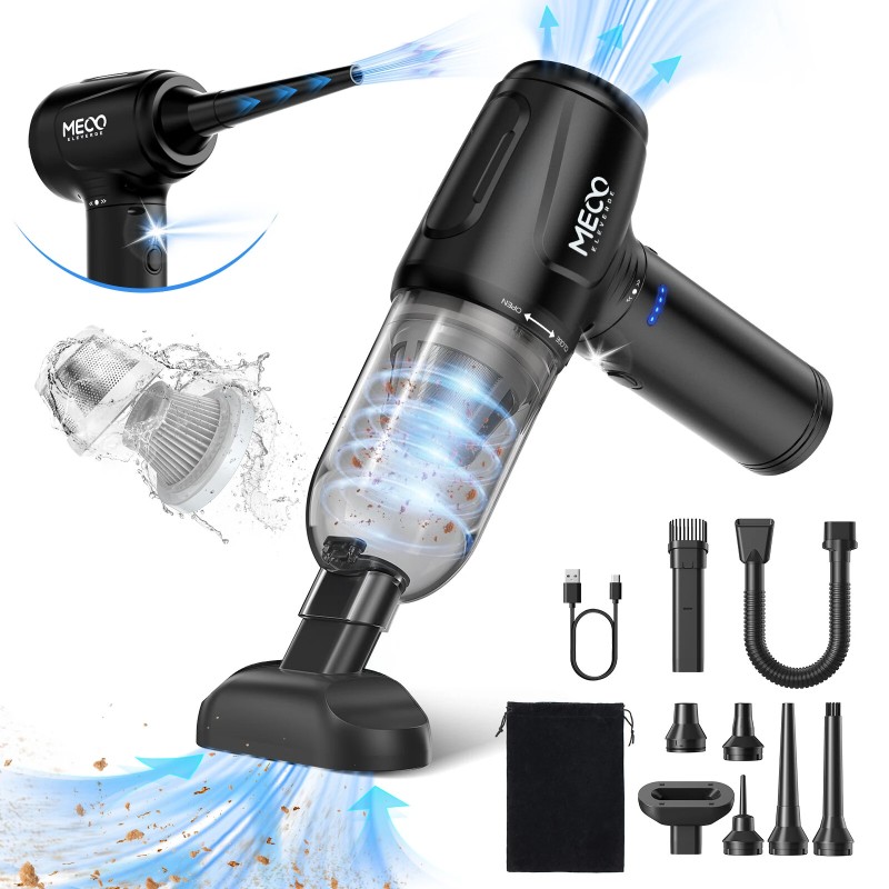 MEVC1 nelitoiminen ilmapuhallin ja pölynimuri vahva imu 16 kilopascalia 110000 kierrosta minuutissa