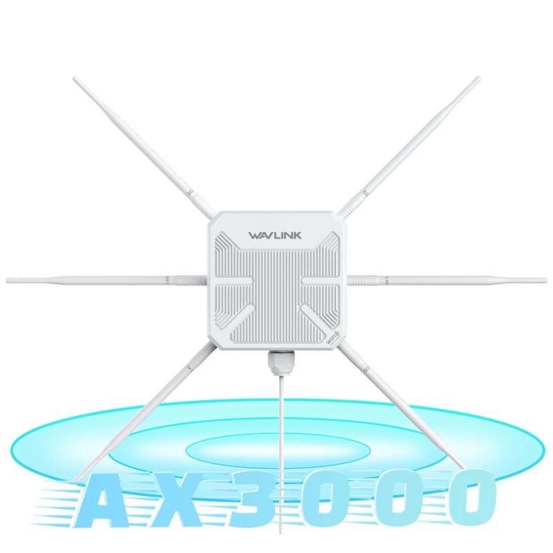 WAVLINK AX3000 WiFi6 ulkoreititin pitkän kantaman PoE IP67 6 antennia mesh-laajennin