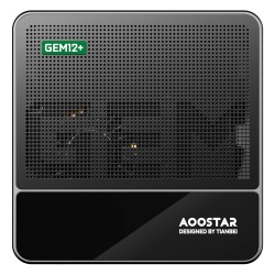 AOOSTAR GEM12+ minitietokone AMD Ryzen 7 PRO 8845HS 32GB DDR5 1TB SSD 4K neljänäyttö