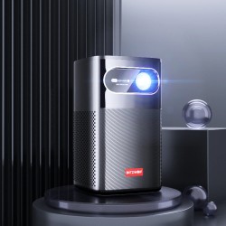 BlitzWolfBW VT3 pieni kannettava projektori 1080P sisäinen akku 250 ANSI lumenia 4K tuki Android TV