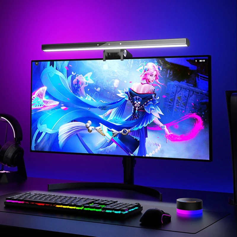 BlitzWolf BW CML6 RGB pelimonitorivalopalkki langattomalla kaukosäätimellä portaaton himmennys ja häikäisysuoja