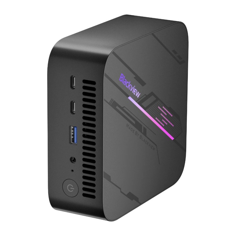 Blackview MP100 mini-tietokone AMD Ryzen 7 5700U 16GB 512GB SSD Windows 11 kolmelle näytölle