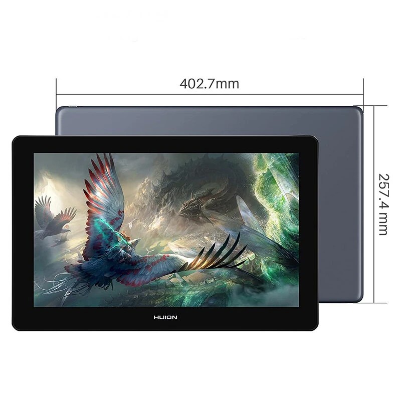 HUION Kamvas Pro 16 Plus 15,6 tuuman 4K piirtonäyttö laaja värintoisto
