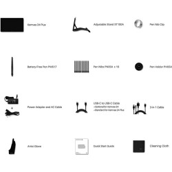 HUION Kamvas 24 Plus 23,8-tuuman kynänäyttö 2,5K-resoluutio täyslaminoitu 140% sRGB-väritila