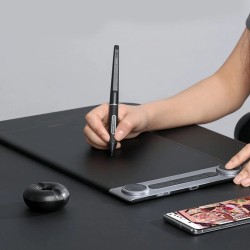 HUION Inspiroy Dial 2 langaton piirtoalusta 10,5×6,5 tuuman paristoton kynä PW517 kaksoisvalitsimilla