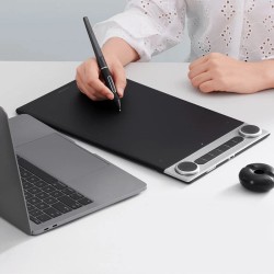 HUION Inspiroy Dial 2 langaton piirtoalusta 10,5×6,5 tuuman paristoton kynä PW517 kaksoisvalitsimilla