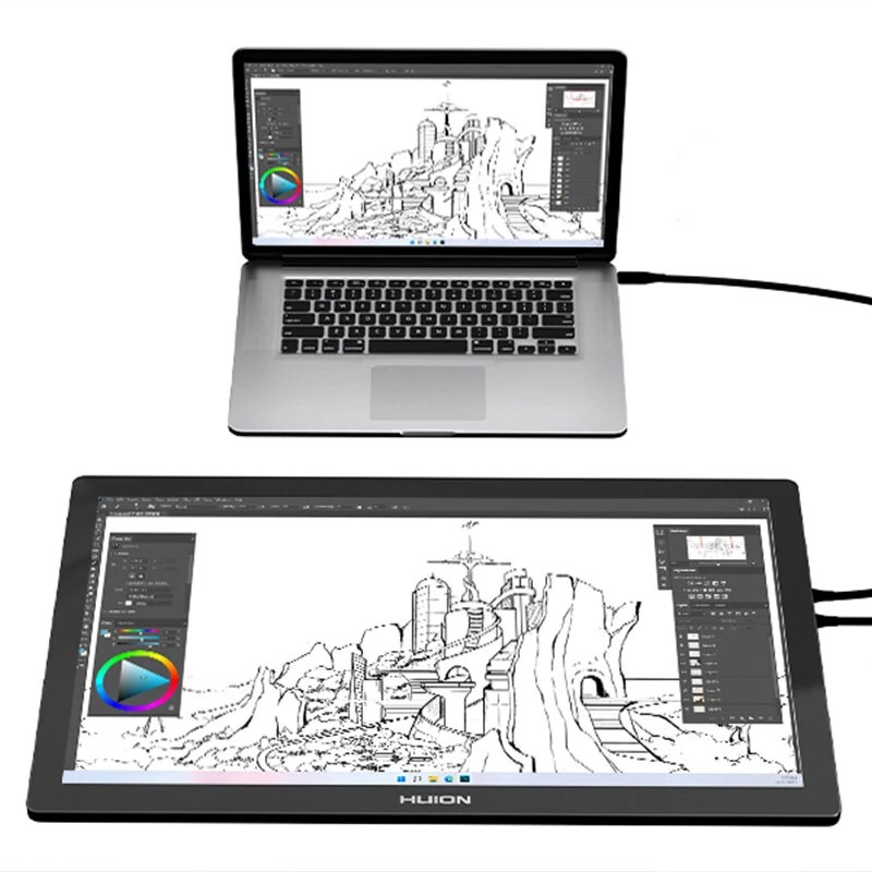 HUION KAMVAS Pro 19 4K-piirtonäyttö 18,4 tuumaa kosketusnäytöllä 96% AdobeRGB