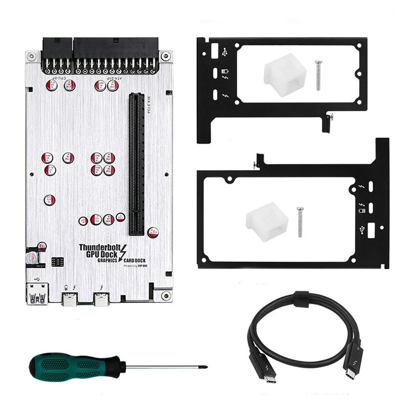 Thunderbolt3/4 ulkoinen näytönohjaintelakka kannettavalle 40 Gbps PD85W ATX-tuki