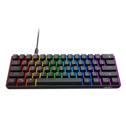 HXSJ V900 langallinen mekaaninen 61-näppäiminen pelinäppäimistö tyyppi-C-liitäntä monivärinen taustavalo punaiset kytkimet