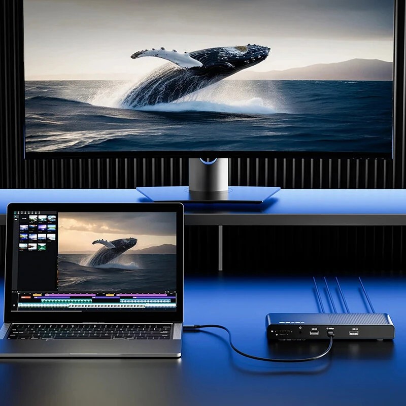 Acasis 13-in-1 thunderbolt4 usb-c monitoimitelakka 40 gbps 8k 2×4k 60hz pd60w rj45