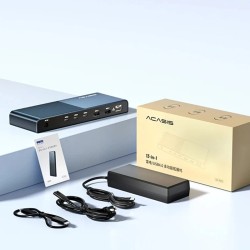 Acasis 13-in-1 thunderbolt4 usb-c monitoimitelakka 40 gbps 8k 2×4k 60hz pd60w rj45