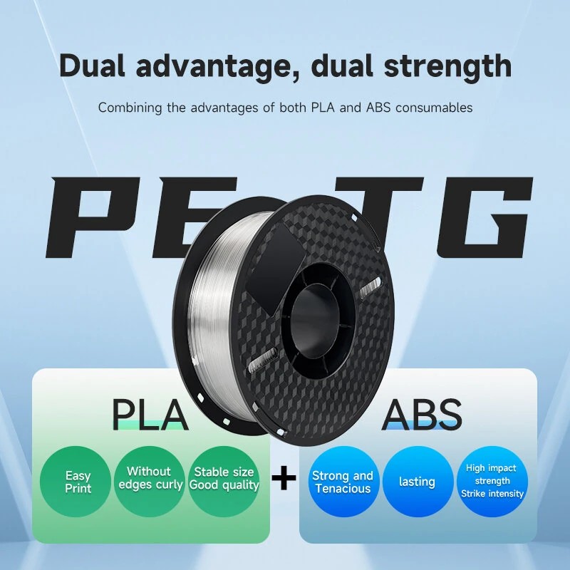 KINGROON PETG-filamentti 1,75 mm 5 kg punainen korkea lujuus helppo tulostaa ilman kuplia