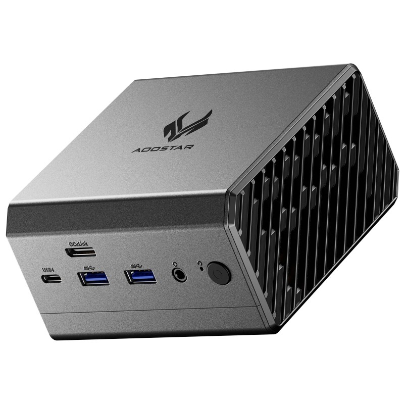AOOSTAR GT37 mini-tietokone AMD RyzenAI9HX370 12-ytiminen 32GB DDR5X 1TB SSD-levy kolmenäytön Windows 11 Pro