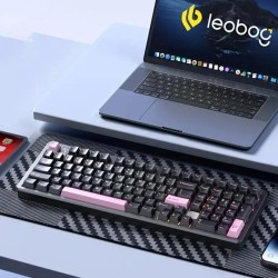LEOBOG Hi98 Pro alumiiniseos kolmikäyttöinen mekaaninen näppäimistö 101 näppäintä kytkinvaihtotuki tiivisterakenne
