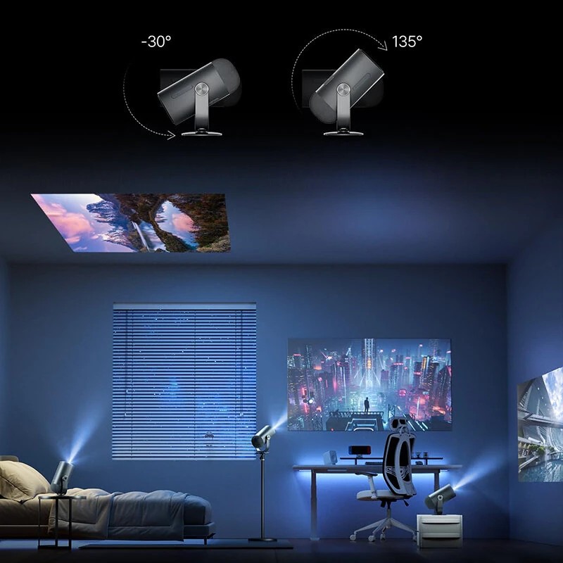 Dangbei Freedo kannettava 1080p projektori Google TV Netflix-lisensoitu Dolby-ääni automaattitarkennus