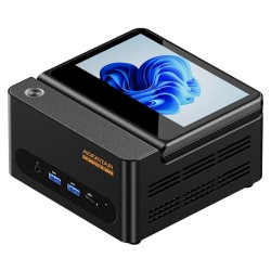 AOOSTAR G-FLIP minitietokone 5-tuumainen taittuva näyttö AMD Ryzen 9 HX370 32/64GB 1/2TB SSD sormenjälkilukija WiFi7