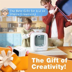 AOSEED X-MAKER JOY lasten 3D-tulostin turvallinen suljettu tekoälypuheohjaus Wi-Fi 0,05mm 200mm/s 4/8 PLA