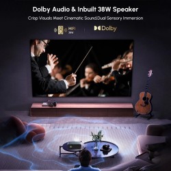 Caiwei A9G 4K Android TV 14.0 Netflix- ja Google TV -sertifioitu 1900 ANSI-lumenin projektori